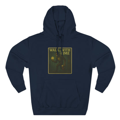 Walk... With lime three panel fleece hoodie- Sasquatch cut