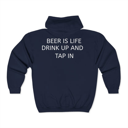 Men's SkullTap Full Zip Hoodie - Perfect for Brewery Lovers