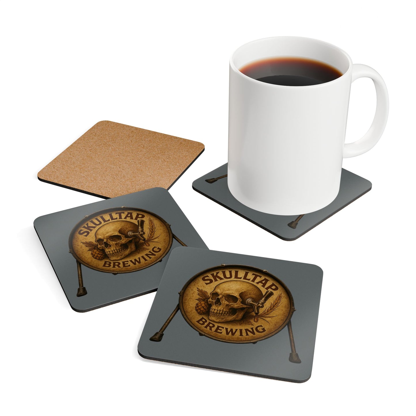 Skulltap Brewing Corkwood Coaster Set
