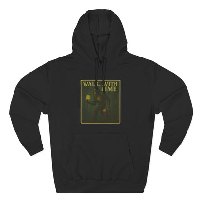 Walk... With lime three panel fleece hoodie- Sasquatch cut