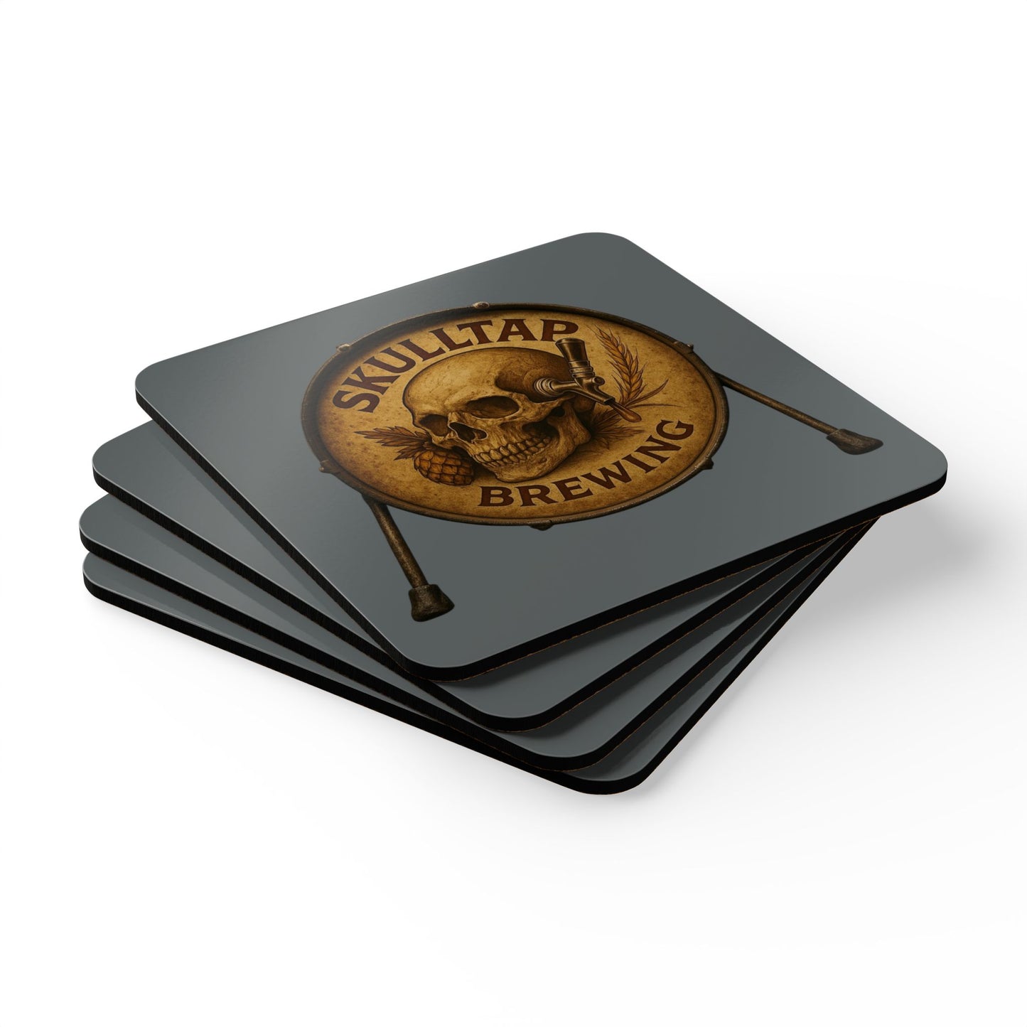 Skulltap Brewing Corkwood Coaster Set