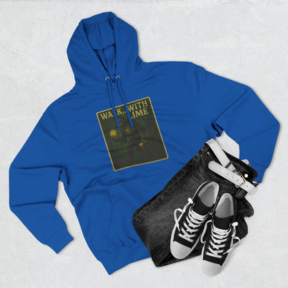 Walk... With lime three panel fleece hoodie- Sasquatch cut